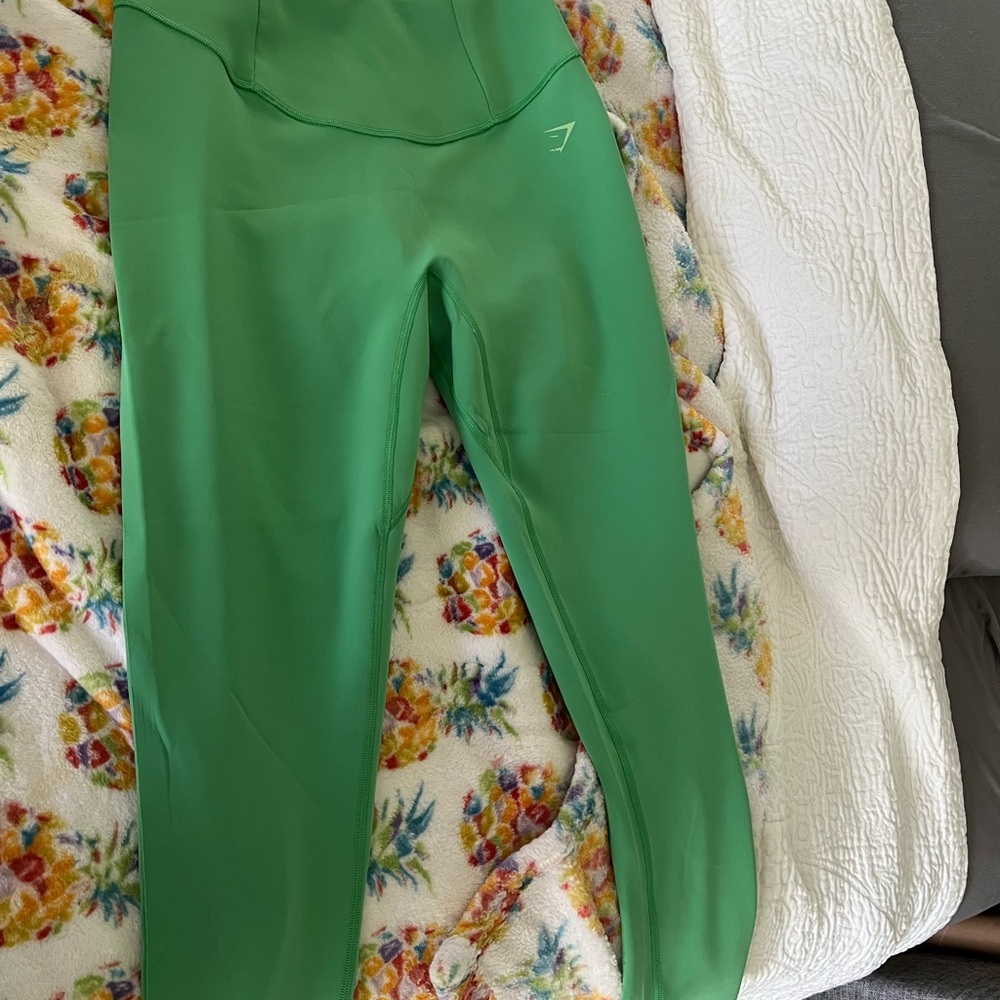 Gymshark Green Leggings High-Waisted Performance Wear